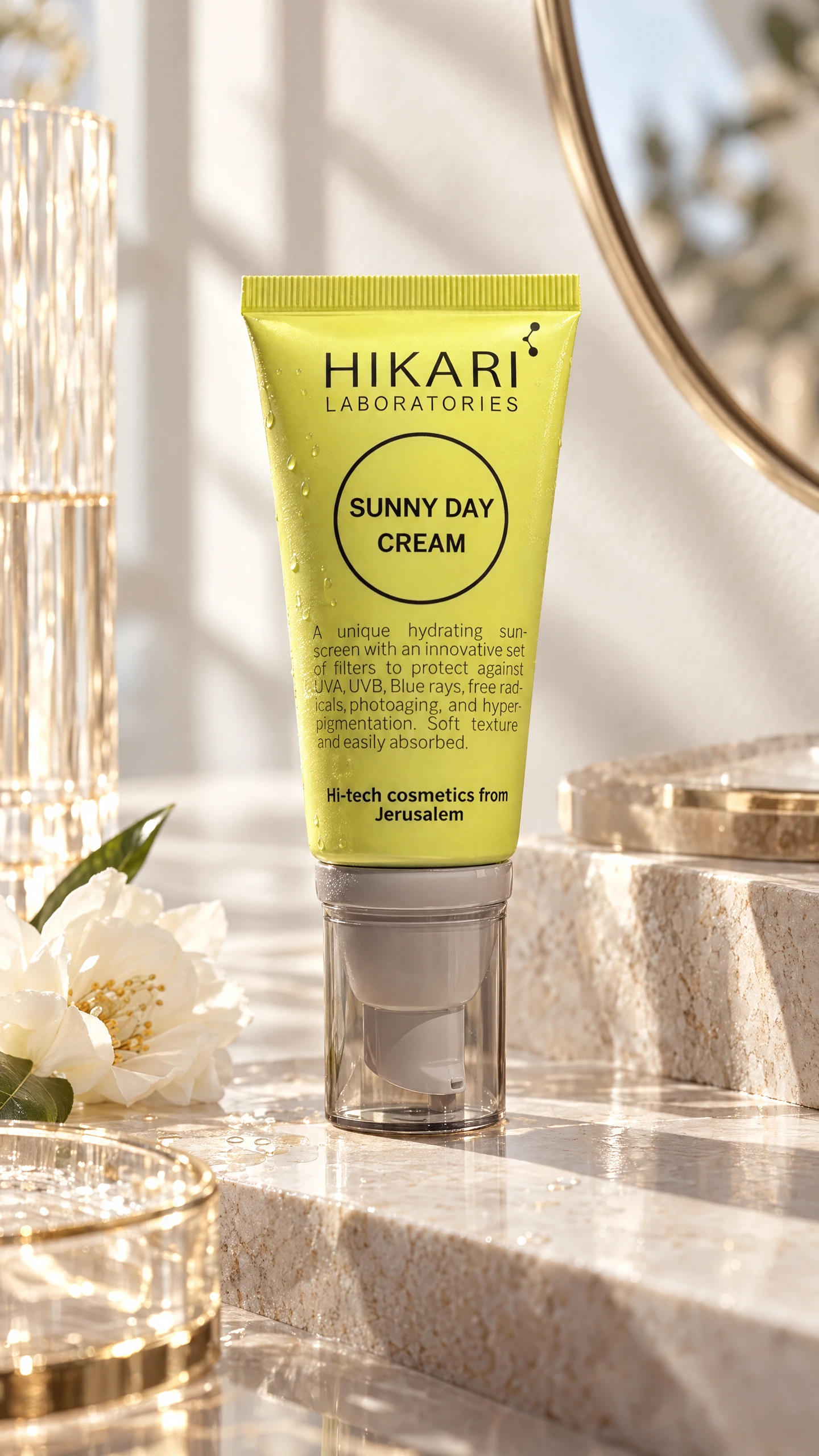 SUNNY DAY cream in a sunlit scene
